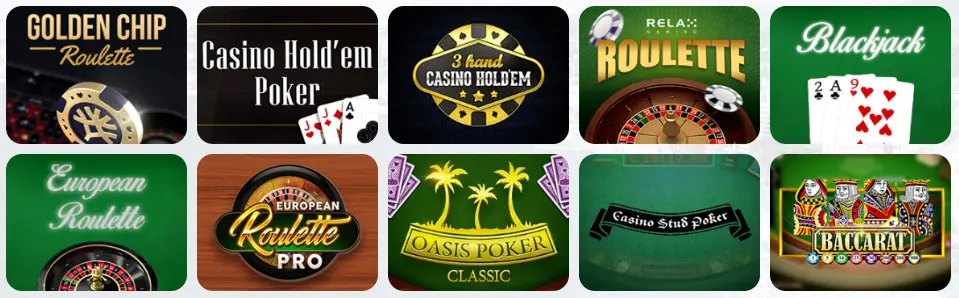 Giochi da tavolo al WINROOM CASINO