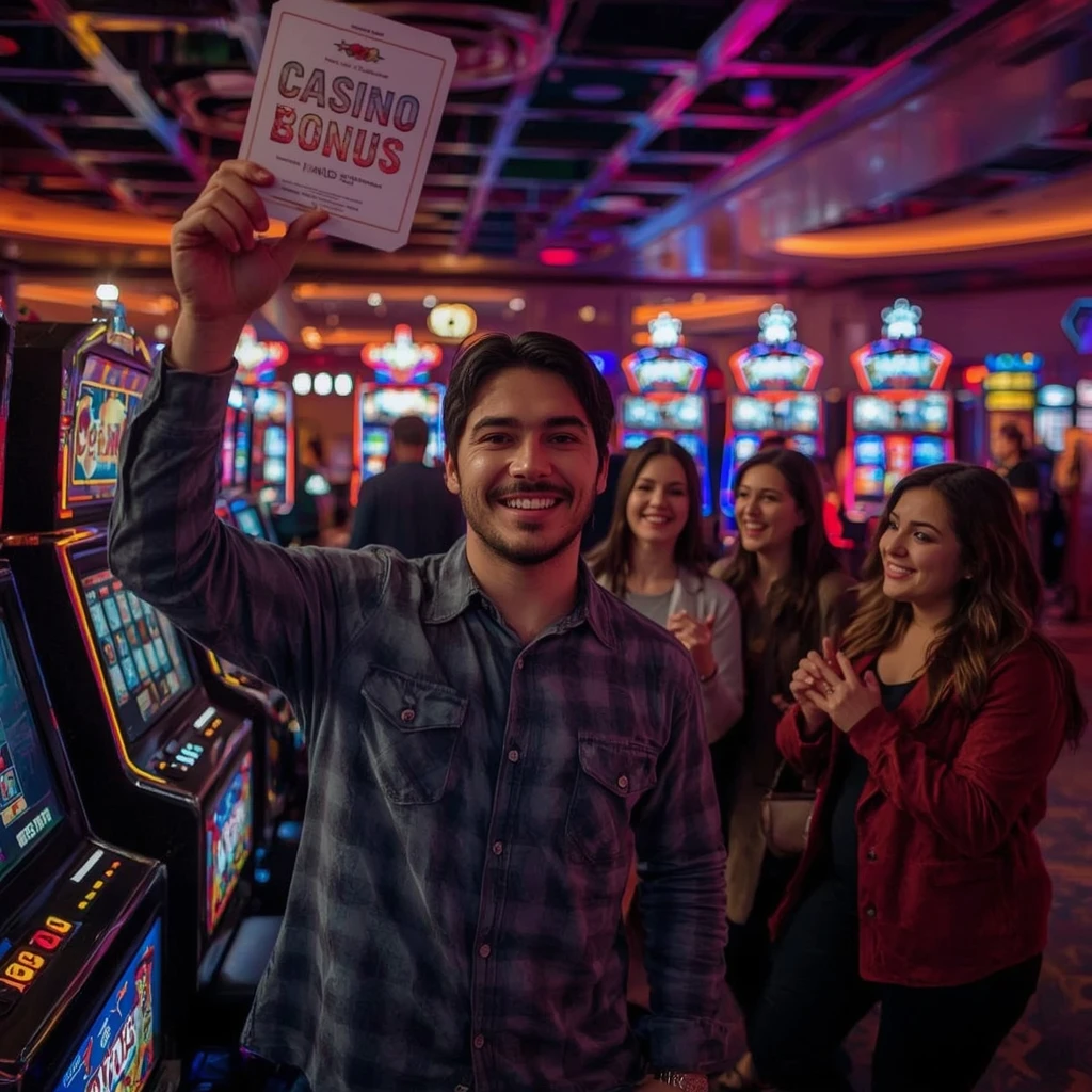 una persona con un bonus del casinò WINROOM CASINO